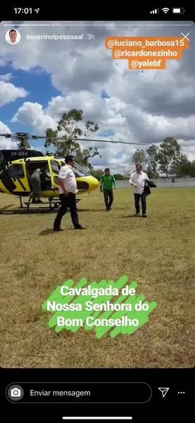 Imagem ilustrativa da imagem BARBOSA USA HELICÓPTERO DA SSP PARA IR A CAVALGADA
