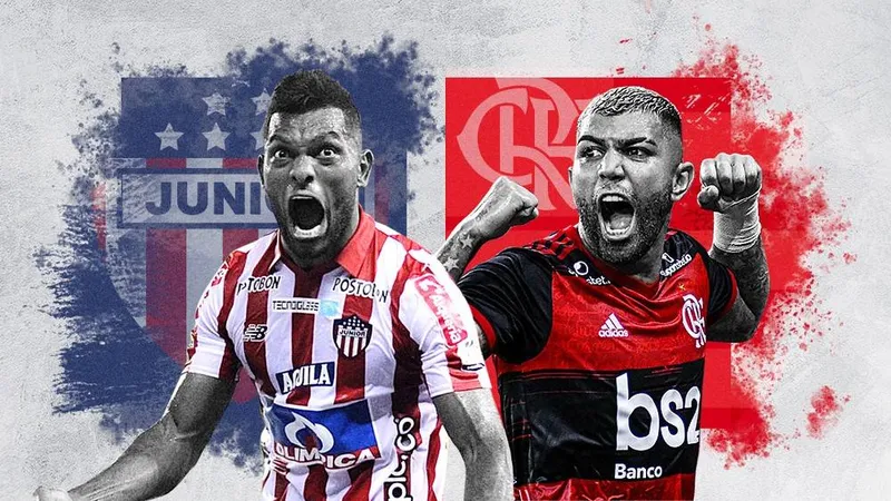 Borja e Gabigol: atacantes de Flamengo e Junior Barranquilla já foram eleitos os melhores do continente