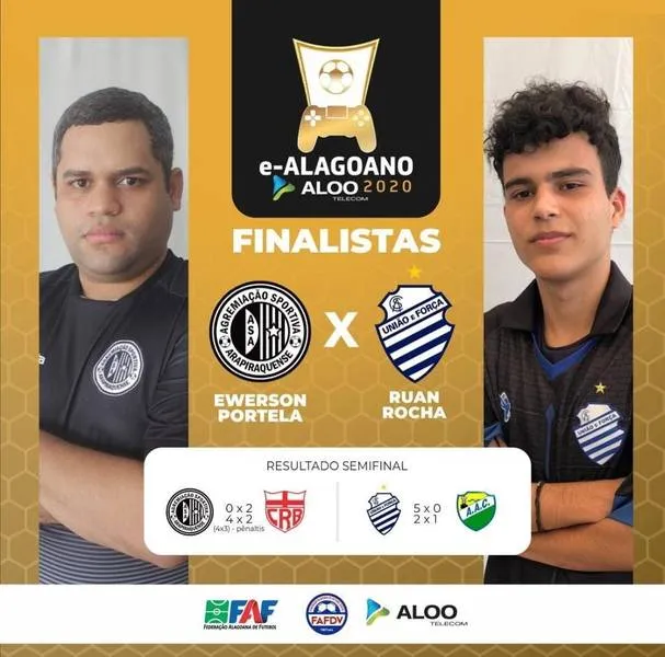 Ewerson Portela, jogador do ASA, vai encarar Ruan Rocha, representante do CSA, na final do e-Alagoano