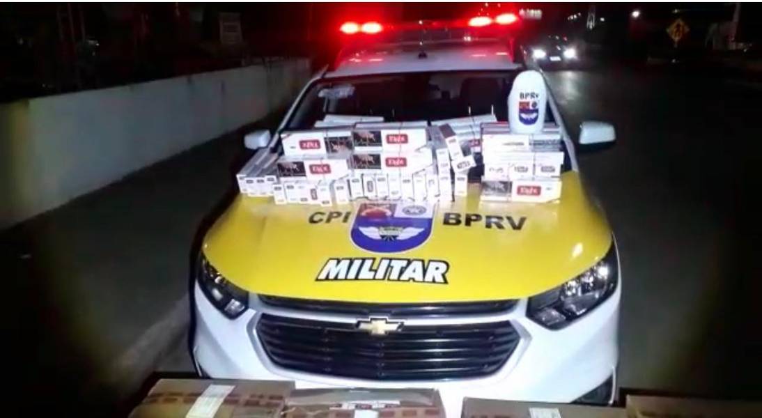 Imagem ilustrativa da imagem BPRv APREENDE CARGA DE 4 MIL CIGARROS AVALIADA EM R$ 12 MIL