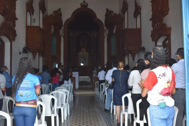Obra de restauro da Igreja Nossa Senhora Mãe dos Homens está sendo feita desde 2018 e teve mais uma etapa