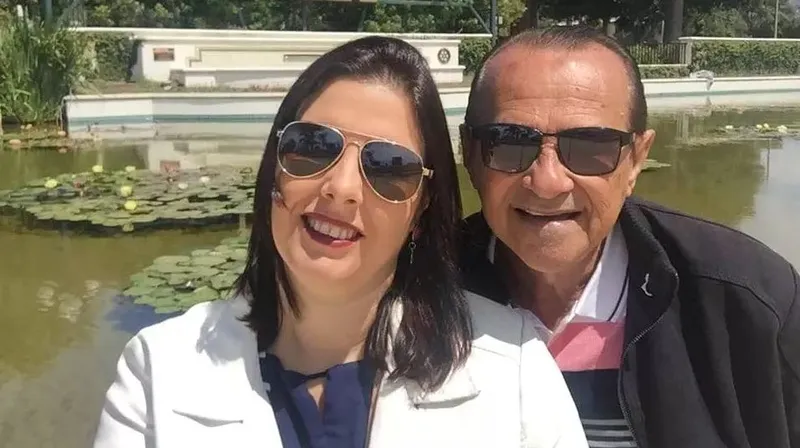 Sidrack Nascimento ao lado da esposa Martha Nascimento, que se matou há dois anos