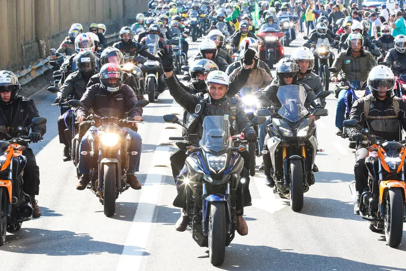 Bolsonaro tem percorrido o país para participar de ‘motociatas’ organizadas por seus apoiadores