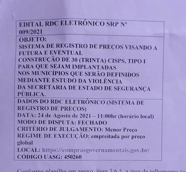 Editais divulgados pelo governo do Estado afunilam participação para grandes construtoras