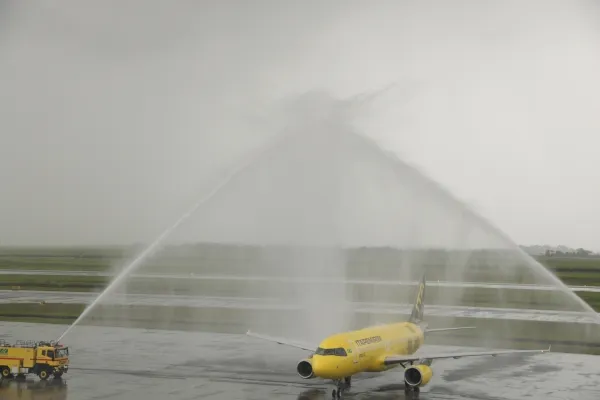 A Itapemirim fez seu primeiro pouso no Aeroporto Zumbi dos Palmares neste domingo