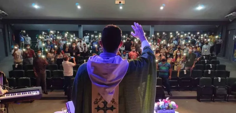 Membros da Pastoral da Comunicação da Arquidiocese durante Congresso de Comunicação na Diocese de Penedo