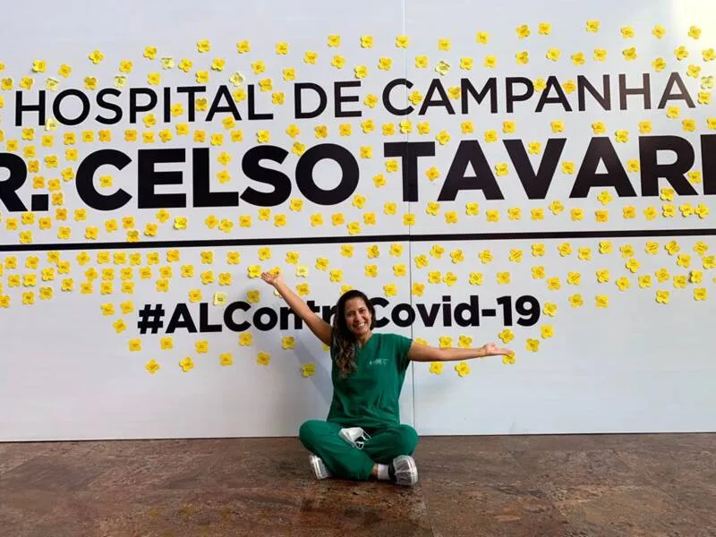 A enfermeira Rafaella Rabelo: em meio a momentos de angústia, forças para continuar