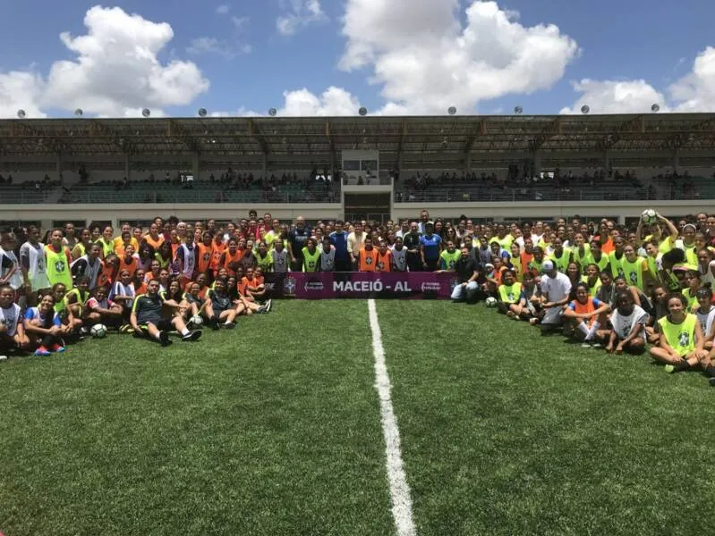Seletiva de futebol feminino, promovida pelo projeto CBF Social, já foi realizada em Maceió em 2019