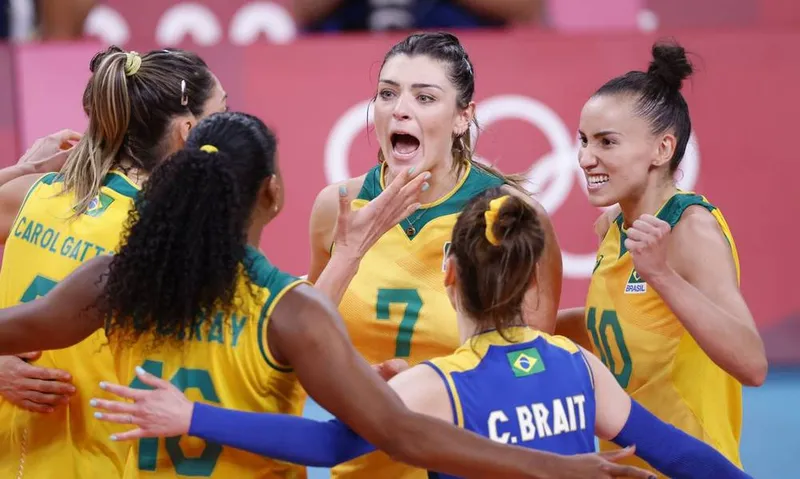 Meninas do vôlei brasileiro bateram o Comitê Olímpico Russo e estão nas semifinais em Tóquio