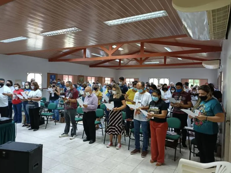 Formação para serem multiplicadores foi realizada no Recanto Coração de Jesus, localizado na Serraria