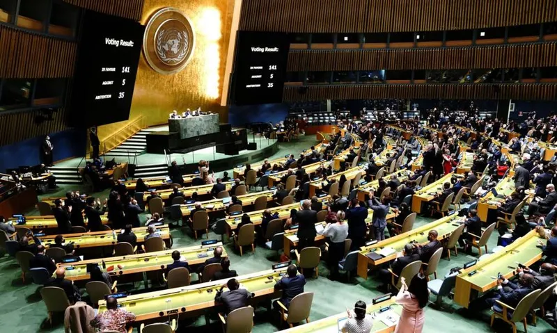 A resolução da ONU foi proposta conjuntamente por 95 dos 193 países do colegiado
