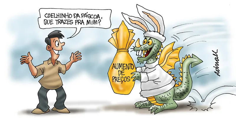 Imagem ilustrativa da imagem Charge de Adnael Silva - 14/04/2022