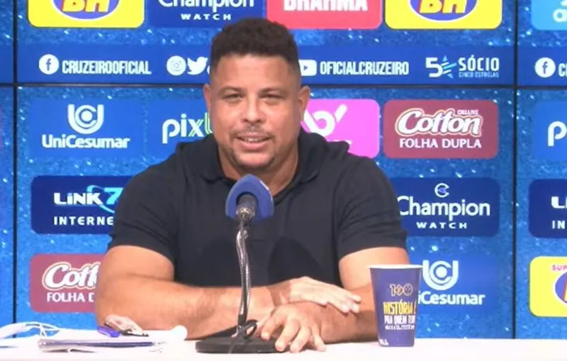 Em sua primeira coletiva como gestor, Ronaldo disse que o Cruzeiro é um paciente em estado grave, na UTI