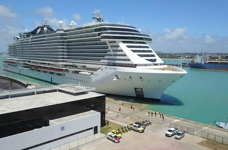 O MSC Preziosa sairá de Salvador, na Bahia, passará por Maceió e segue para Santos