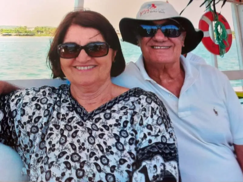 O casal Maria Nilza e José Geraldo: no início, o jeito brincalhão dele não a agradava