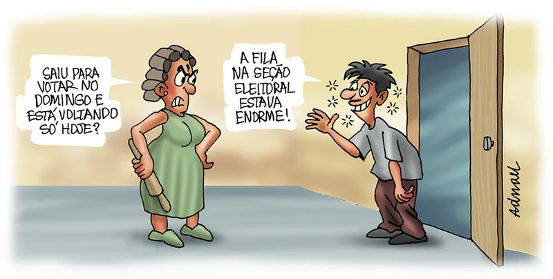 Imagem ilustrativa da imagem Charge de Adnael Silva - 04/10/2022