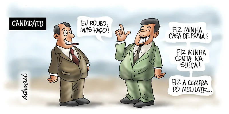 Imagem ilustrativa da imagem Charge de Adnael Silva - 12/08/2022