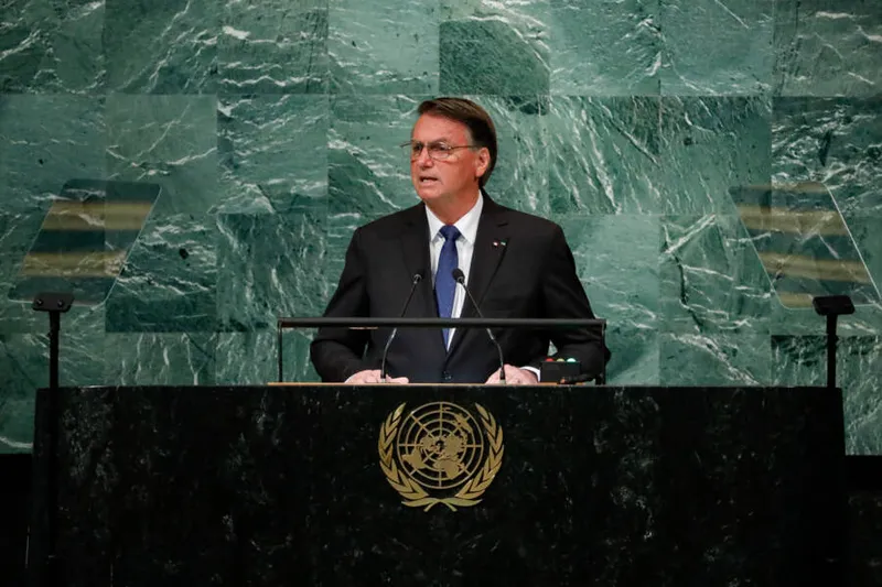 (Nova York - EUA, 20/09/2022) Discurso do Presidente da República  Jair Bolsonaro.
Foto: Alan Santos/PR