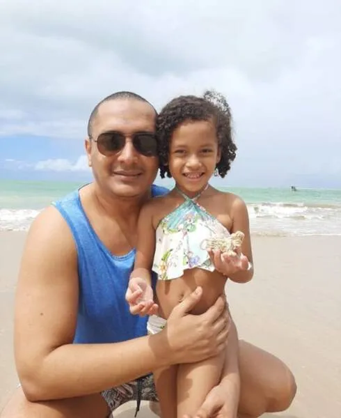 Fellipe Aislan Pereira Lopes, de 39 anos, é pai de Mariah Gomes Lopes, de 6 anos
