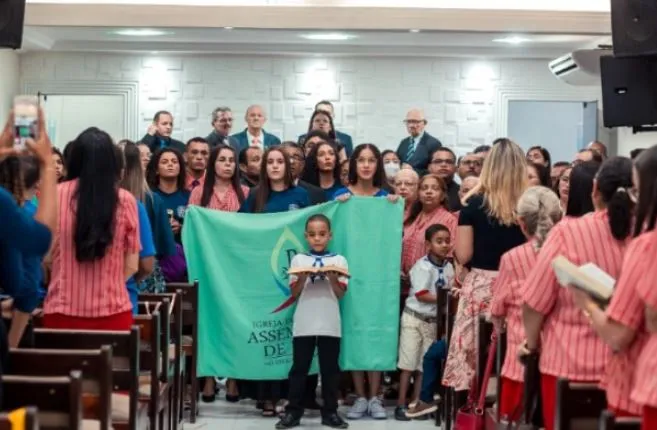 Festividade contou com a presença de vários pastores e membros da denominação