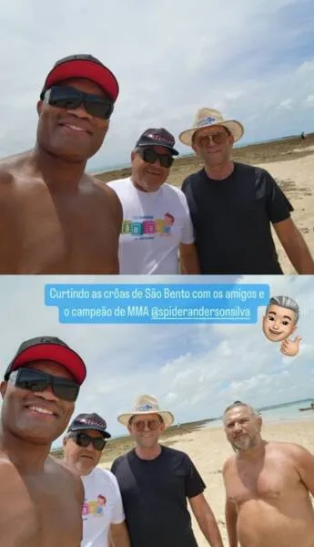 Anderson Silva fez alguns cliques durante sua passagem pelas praias paradisíacas de Maragogi-AL