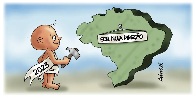 Imagem ilustrativa da imagem Charge de Adnael Silva - 02/01/2023