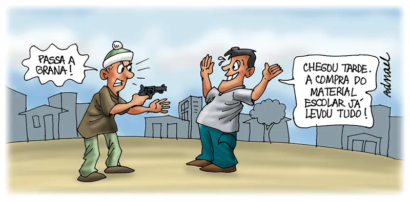 Imagem ilustrativa da imagem Charge de Adnael Silva - 06/01/2023