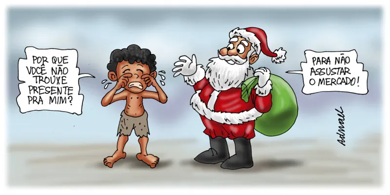 Imagem ilustrativa da imagem Charge de Adnael Silva - 24 e 25/12/2022
