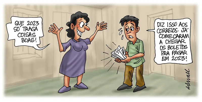 Imagem ilustrativa da imagem Charge de Adnael Silva - 27/12/2022