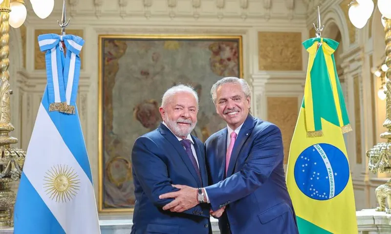Lula se reuniu com o presidente da Argentina, Alberto Fernández, na Casa Rosada, sede do governo argentino