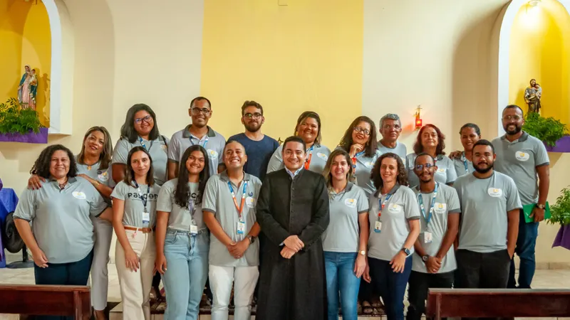 Participantes do retiro anual da Pastoral da Comunicação Arquidiocese de Maceió, realizado no último dia 5
