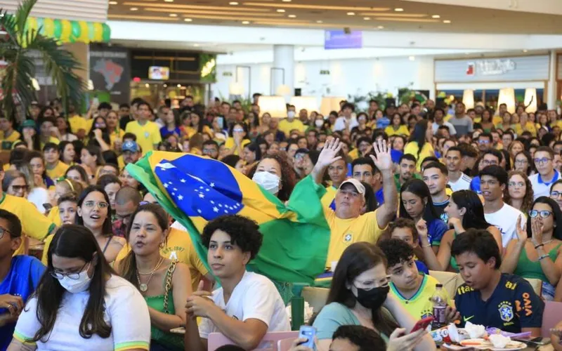 Parque Shopping Maceió foi um dos pontos de encontro para a torcida brasileira