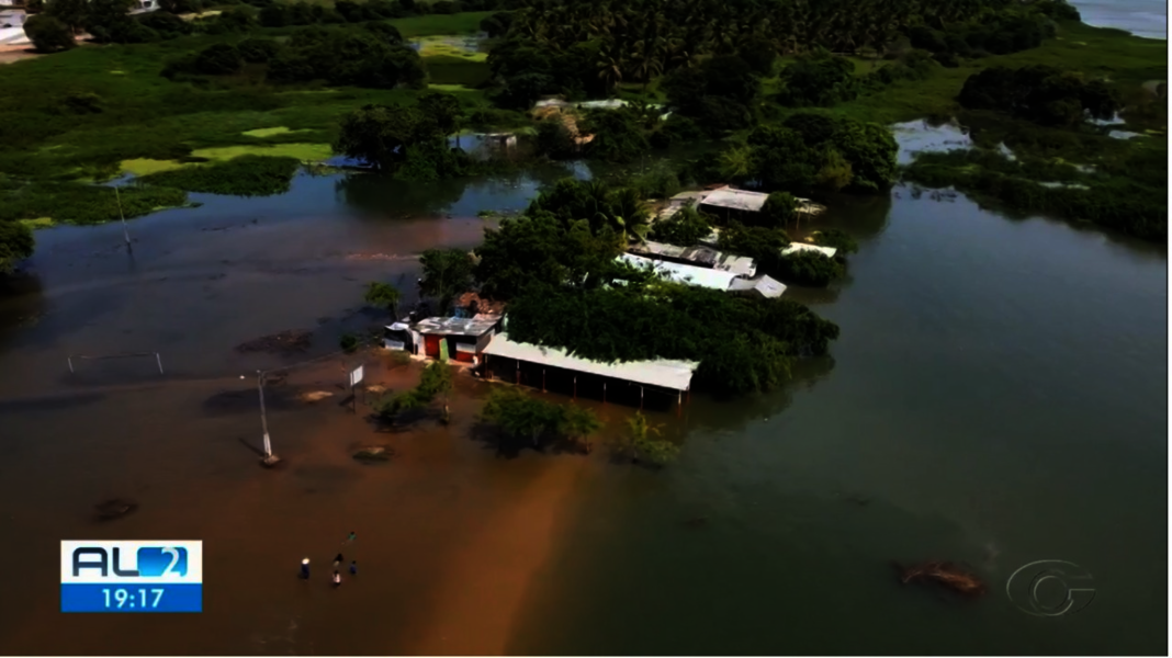 Aumento da vazão do rio São Francisco está dificultando o acesso a povoados no município de Pão de Açúcar