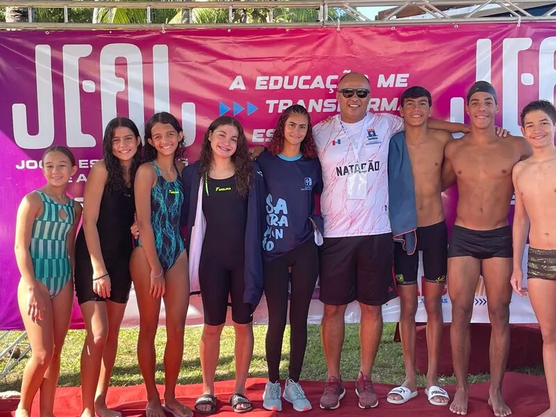 Alunos do Sacramento faturaram medalhas na natação, nos Jogos Estudantis de Alagoas