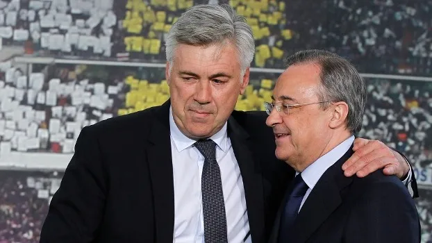 Jornal Marca disse que Carlo Ancelotti se reuniu com o presidente do Real Madrid, Florentino Pérez