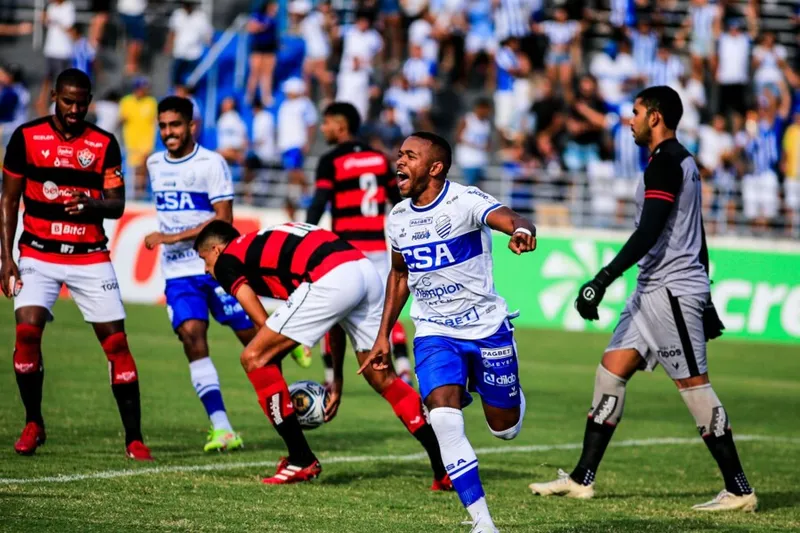 CSA venceu por dois ou mais gols de diferença quatro vezes em 2023, uma delas foi contra o Vitória, na Copa NE