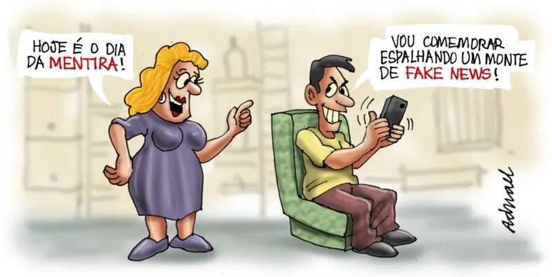Imagem ilustrativa da imagem Charge de Adnael Silva - 01 e 02/04/2023