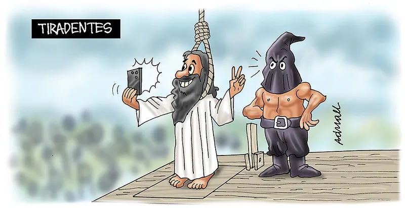 Imagem ilustrativa da imagem Charge de Adnael Silva - 21/04/2023