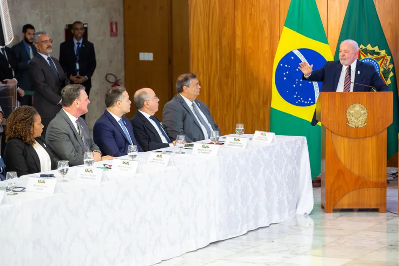 Brasília (DF) 10/04/2023 O presidente Luiz Inácio Lula da Silva coordena reunião de balanço dos 100 dias de governo. Todos os ministros participam do encontro. Foto: Fabio Rodrigues-Pozzebom/ Agência Brasil