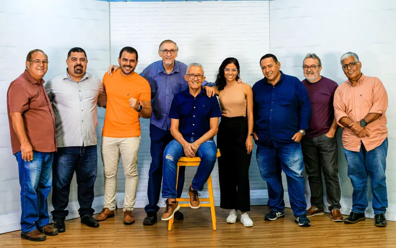 Integrantes do Timaço na Gazeta: Marcelo Rocha, Júnior Tenório, Henrique Pereira, Claudemir Araújo, Walmari Vilela, Junyelle Rocha, Warner Oliveira, Orlando Batista e Rogério Costa