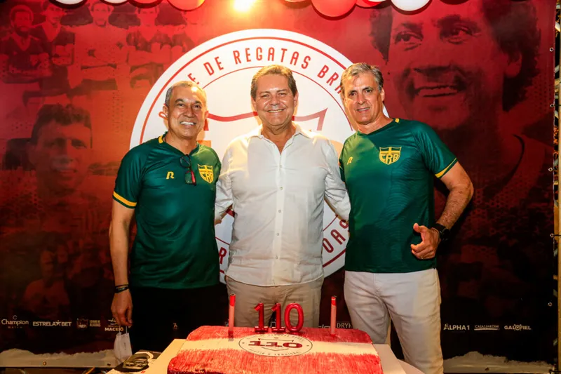 Dirigentes do CRB, Enaldo Marques, Kennedy Calheiros e o presidente Mário Marroquim