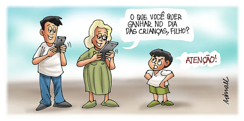 Imagem ilustrativa da imagem Charge de Adnael Silva - 12/10/2023