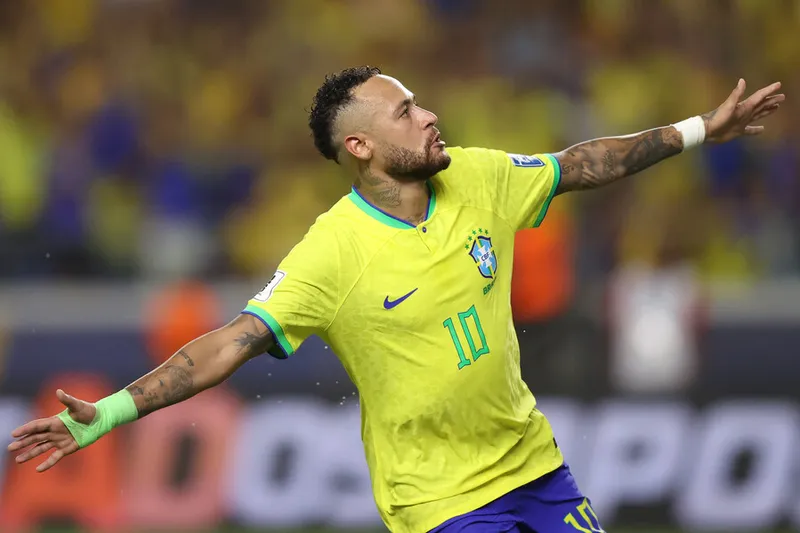 Neymar foi o grande destaque da partida no Mangueirão, com dois gols e uma assistência