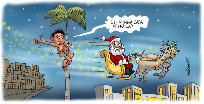 Imagem ilustrativa da imagem Charge de Adnael Silva - 23 e 24/12/2023
