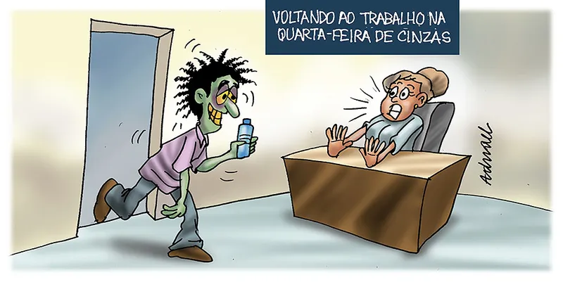 Imagem ilustrativa da imagem Charge de Adnael Silva - 14/02/2024