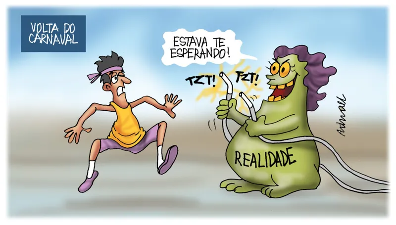 Imagem ilustrativa da imagem Charge de Adnael Silva - 15/02/2024