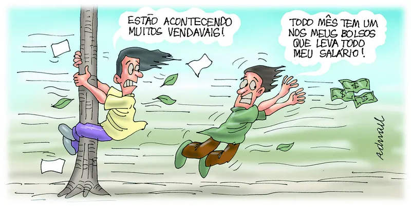 Imagem ilustrativa da imagem Charge de Adnael Silva - 17 e 18/02/2024
