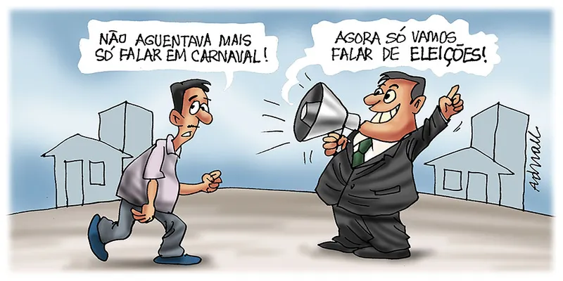 Imagem ilustrativa da imagem Charge de Adnael Silva - 20/02/2024