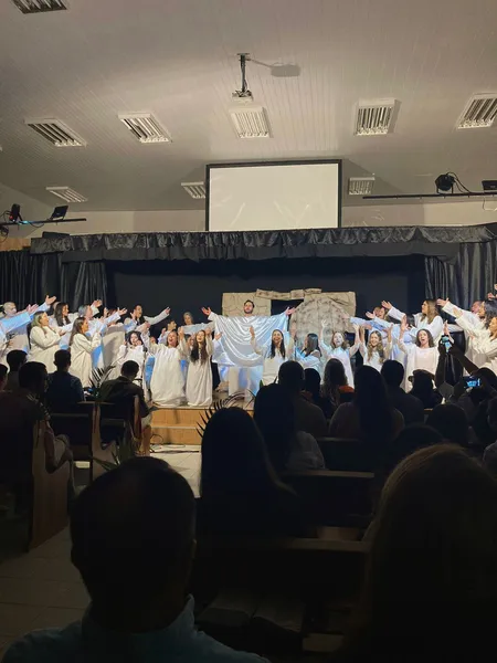 Filipe Evangelista fez o papel de Jesus Cristo, nas apresentações