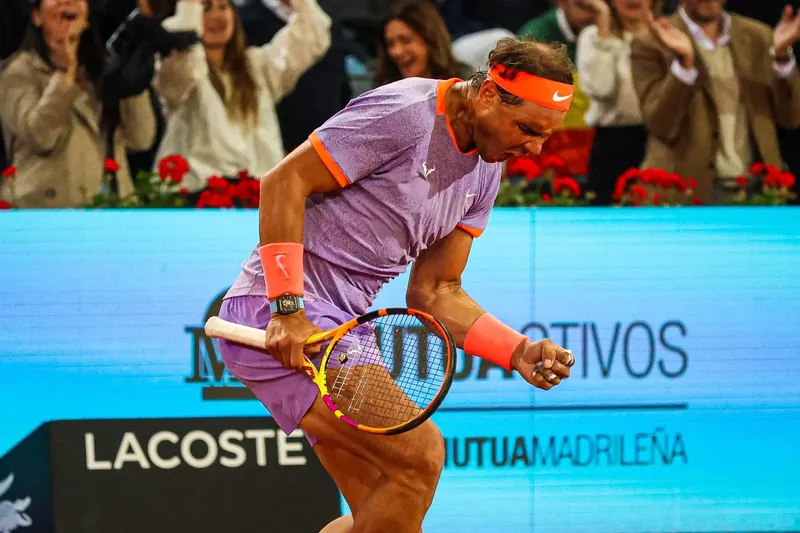 Tenista Rafael Nadal conseguiu grande atuação e ainda está vivo na disputa do Masters 1000, em Madrid, na Espanha